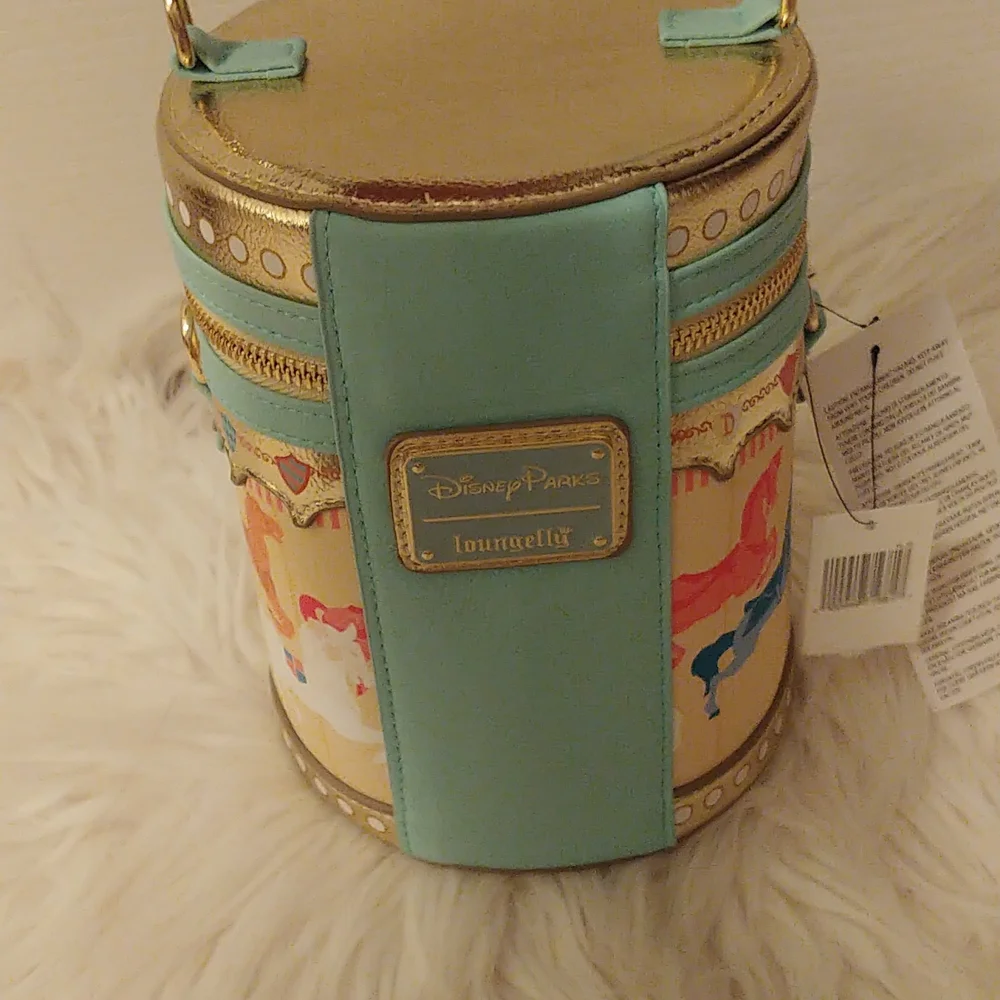 💝FIRM! NWT DISNEY PARKS LOUNGEFLY KING ARTHUR CAROUSEL CROSSBODY (LAST ONE) - Picture 4 of 10